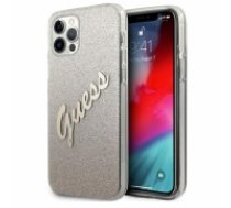 Guess GUHCP12MPCUGLSGO iPhone 12|12 Pro 6,1" złoty|gold hardcase Glitter Gradient Script (GUHCP12MPCUGLSGO)