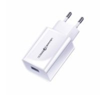 USAMS Ład. siec. 1xUSB T22 18W 3A QC3.0 (only head) Fast Charging biały|white CC83TC01 (US-CC083) (CC83TC01)