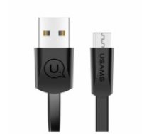 USAMS Kabel płaski U2 microUSB 1,2m czarny|black SJ201MIC01 (US-SJ201) (SJ201MIC01)