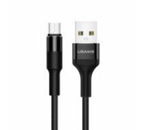 USAMS Kabel pleciony U5 2A micro USB czarny|black 1,2m SJ224USB01 (US-SJ224) (SJ224USB01)