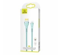 USAMS Kabel pleciony U33 lightning 1,2m 2A Fast Charging niebieski|cyan SJ360USB02 (US-SJ360) (SJ360USB02)