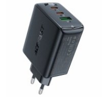Acefast A41 wall charger, 2x USB-C + USB, GaN 65W (black) (A41 BLACK)