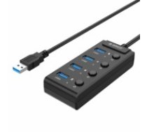 Orico  USB 3.0. Hub with switches, 5x USB (black) (W9PH4-U3-V1-BK-BP)