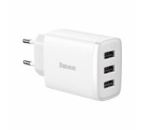 Baseus Compact  Charger 3U 17W EU White (CCXJ020102)