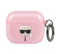 Karl Lagerfeld case for AirPods 3 KLA3UKHGP pink Glitter Karl`s Head (KLA3UKHGP)