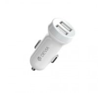 Devia car charger Smart 2x USB 3,1A white + USB-C cable (BRA007431)