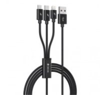 Devia cable Gracious 3in1 USB - Lightning + USB-C + microUSB 1,2 m 3A black (EC048)