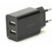 Energenie 2-port Universal USB Charger Black (EG-U2C2A-03-BK)