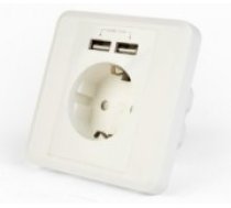 Gembird Energenie  AC Wall Socket with 2 port USB Charger (EG-ACU2A2-01)