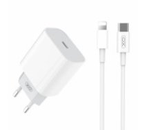 XO wall charger L77 PD 20W 1x USB-C white + Lightning - USB-C cable (L77)