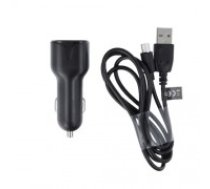 Maxlife MXCC-01 auto lādētājs 2x USB 2.4A melns + microUSB kabelis (OEM0400068)