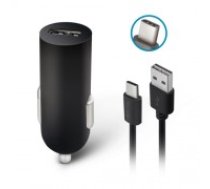 Forever M02 car charger 1x USB 1A black + USB-C cable (GSM032692)