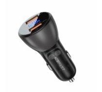 Acefast car charger 45W 2x USB, QC3.0, AFC, FCP, SCP black (B7 black) (B7 TRANSPARENT BLACK)