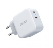 Choetech Fast Wall Charger 2x USB Type C Power Delivery 40W 3A white (PD6009-EU) (PD6009-EU)