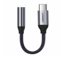 Ugreen 3,5 mm mini jack uz USB Type C austiņu adapteris 10cm pelēks (30632) (30632-UGREEN)