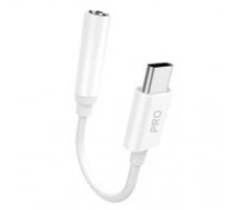 Dudao Pārveidotājs Adapteris no USB Type C uz austiņu ligzdu 3,5 mm (Female), balts (L16CPro white) (DUDAO L16CPRO DATA CABLE WHITE)