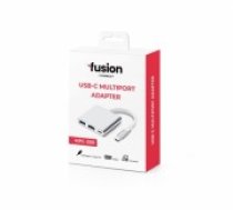 Fusion Accessories Fusion (3 in 1) USB-C Multiport Adapteris | USB 3.0 | HDMI | USB-C | Sudraba (FUS0011)