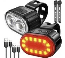 Marka Niezdefiniowana Bicycle lamp + rear light Trizand 24003 (17784-0) (17784-0)