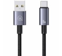 USAMS Kabel USB na USB-C 3A 0,25m Fast Charging stalowy|tarnish SJ680USB01 (US-SJ680) (SJ680USB01)