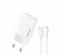 Dudao USB-A 7.5W wall charger + USB-A - USB-C cable 1m white (A1sEUT) (A1SEUT)