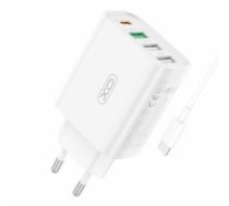 Wall charger XO L120 1xUSB-C,20W ,1x USB-1, 18W with cable USB-C (white) (L120 CABLE C)