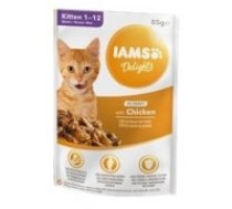 Konservēta barība kaķēniem : Iams Kitten Junior Rich in Succulent Roast Chicken 85g (106199)