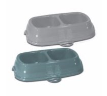 Stefanplast Barības bļoda Break 13 0,2+0,2L 21x13x5cm asorti pelēka/zila (2196093)