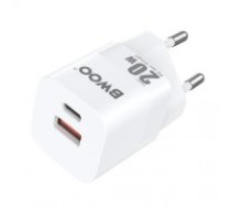 BWOO 20W mini wall charger CDA156 USB-C, USB-A (CDA156)