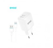 BWOO wall charger CDA60C 2x USB 2,4A white + cable USB-C (CDA60C)