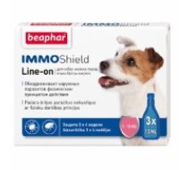 Pilieni pret blusām, ērcēm suņiem : Beaphar IMMO SHIELD LINE ON DOG Small 3*1.5ml (106315)