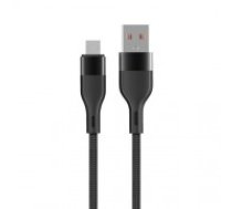 Maxlife MXUC-07 cable USB - microUSB 1,0 m 2,4A black nylon (OEM0101186)