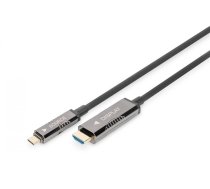 DIGITUS USB - Type C to HDMI AOC FO 15m (AK-330150-150-S)