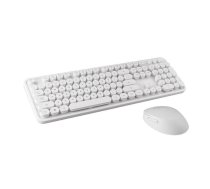 Tastatūra + pele MOFII Wireless set Sweet 2.4G white (SMK-623387AG White)