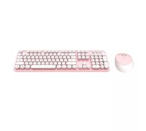 Tastatūra + pele MOFII Wireless set Sweet 2.4G pink (SMK-623387AG Pink)