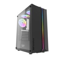 Datoru korpuss Computer case Darkflash DK151 LED with 3 fan black (DK151 Black)