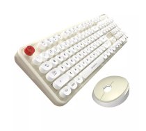 Tastatūra + pele MOFII Wireless set Sweet 2.4G White-Beige (SMK-623387AG WB)