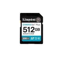 Atmiņas kartes KINGSTON 512GB SDXC Canvas Go Plus Gen4 (SDG4/512GB)