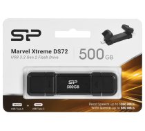 USB zibatmiņa Silicon Power DS72 500 GB USB Black (SP500GBUC3S72VPK)