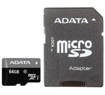 Memory card ADATA 64Gb MicroSD + SD adapter (AUSDX64GUICL10-RA1)