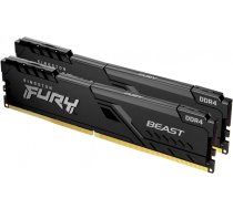 Operatīvā atmiņa Kingston Fury Beast Black 32Gb 3200MHz DDR4 CL16 Kit of 2x16GB (KF432C16BB1K2/32)
