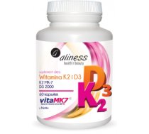 Aliness Vitamin K2 MK-7 100 µg D3 2000 60 caps