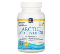 Nordic Naturals Arctic Cod Liver Oil Lemon 250 mg 90 softgels