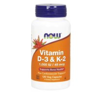 Now Foods Vitamin D-3 & K-2 120 vcaps