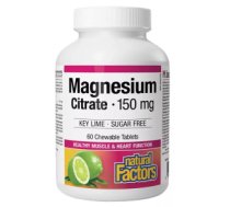 Natural Factors Magnesium Citrate 150 mg 60 chewable tab