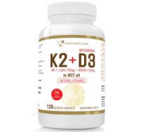 Progress Labs Vitamin K2 MK-7 200mcg + D3 4000IU 100mcg In MCT Oil 120 caps