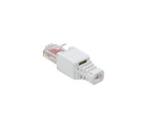 OEM RJ45 pašiespīlēšanas spraudnis Cat6 balts RJ45-6U-TOL-W