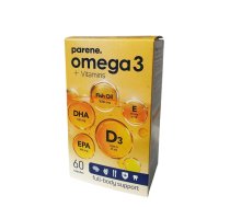 Omega 3 1000mg + vitaminai D ir E kapsulės, N60
