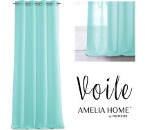 VOILE aizkars, tirkīza krāsa, cilpas, sudraba cilpas, voile, 300x160 SCURT/AH/VOILE/EYELETS/TURQUOISE/300X160