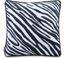 FUN dekoratīvais spilvens, balts, apdrukāts samts, 45x45, 45x45 CUS/AH/VELVET/FUN/FILL/WHI+BL/PIPING/45X45