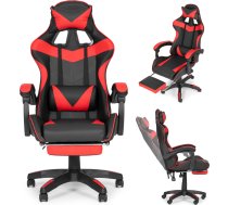 Kausa spēļu krēsls, biroja krēsls ar regulēšanu un kāju balstu spilveniem, sarkans VGC-7G-2 RED